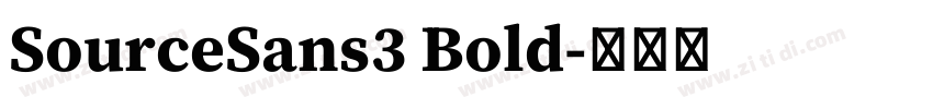 SourceSans3 Bold字体转换